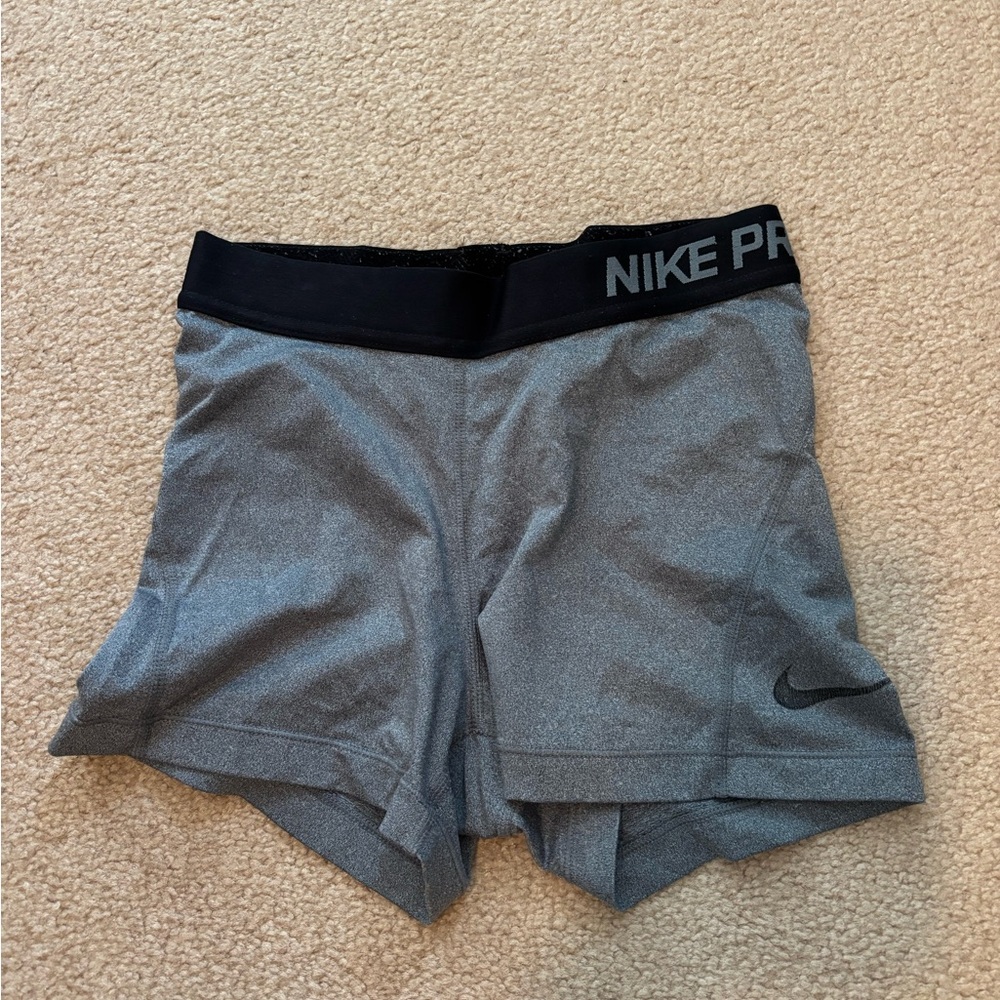 Nike Women's Athletic Shorts in Gray and Black
